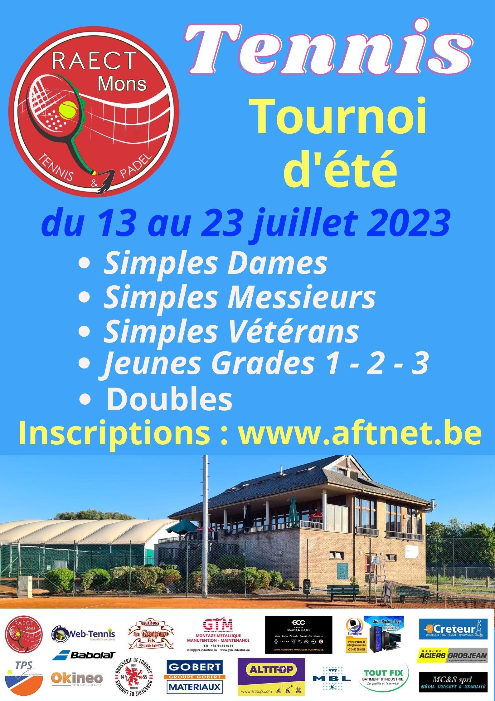 TENNIS Tournoi de Juillet 2023